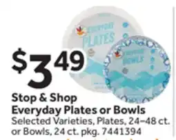 Stop&Shop Stop & Shop Everyday Plates or Bowls offer
