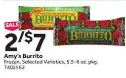 Stop&Shop Amy's Burrito offer