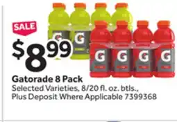 Stop&Shop Gatorade 8 Pack offer