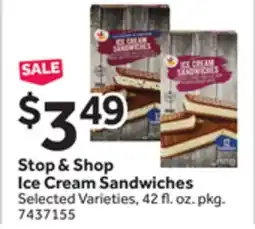 Stop&Shop Stop & Shop Ice Cream Sandwiches offer