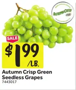 Stop&Shop Autumn Crisp Green Seedless Grapes offer