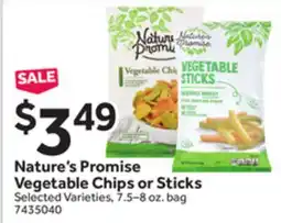 Stop&Shop Nature's Promise Vegetable Chips or Sticks offer