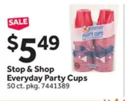 Stop&Shop Stop & Shop Everyday Party Cups offer