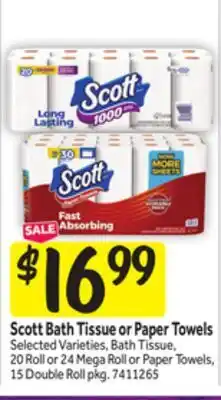 Stop&Shop Scott Bath Tissue or Paper Towels offer