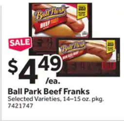 Stop&Shop Ball Park Beef Franks offer
