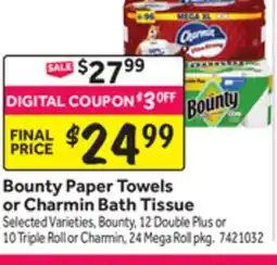 Stop&Shop Bounty Paper Towels or Charmin Bath Tissue offer