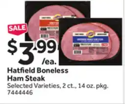 Stop&Shop Hatfield Boneless Ham Steak offer