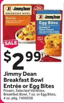 Stop&Shop Jimmy Dean Breakfast Bowl Entrée or Egg Bites offer