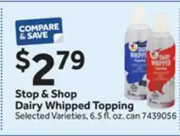 Stop&Shop Stop & Shop Dairy Whipped Topping offer