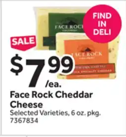 Stop&Shop Face Rock Cheddar Cheese offer