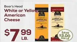 DeCicco & Sons Boar's Head White or Yellow American Cheese offer
