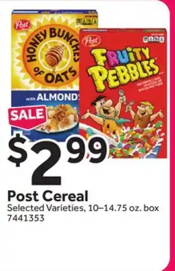 Stop&Shop Post Cereal offer