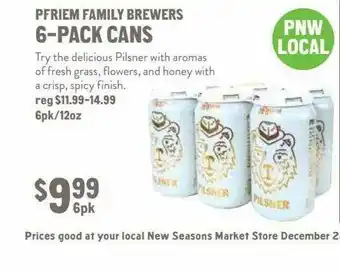 New Seasons Market Pfriem Family Brewers offer