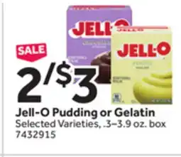 Stop&Shop Jell-O Pudding or Gelatin offer