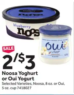 Stop&Shop Noosa Yoghurt or Oui Yogurt offer