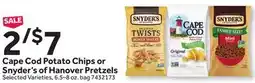 Stop&Shop Cape Cod Potato Chips or Snyder's of Hanover Pretzels offer