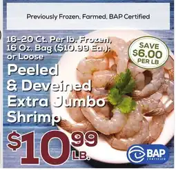DeCicco & Sons Peeled & Deveined Extra Jumbo Shrimp offer