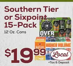 DeCicco & Sons Southern Tier or Sixpoint 15-Pack offer
