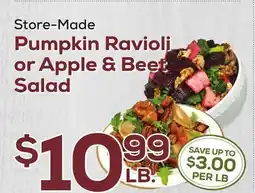DeCicco & Sons Pumpkin Ravioli or Apple & Beet Salad offer