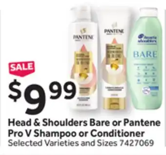 Stop&Shop Head & Shoulders Bare or Pantene Pro V Shampoo or Conditioner offer