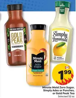 Weis Markets Minute Maid Zero Sugar, Simply Ades or Punches, or Gold Peak Tea offer
