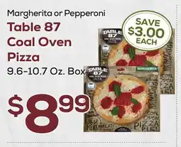 DeCicco & Sons Margherita or Pepperoni Table 87 Coal Oven Pizza offer