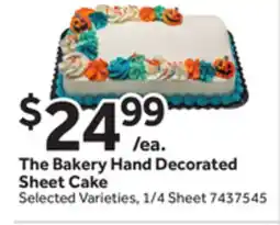 Stop&Shop The Bakery Hand Decorated Sheet Cake offer