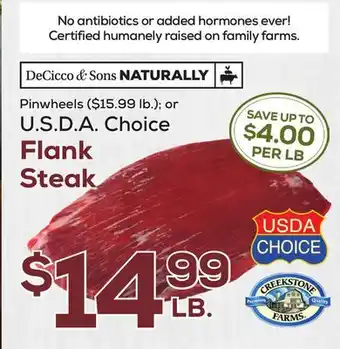 DeCicco & Sons Flank Steak offer