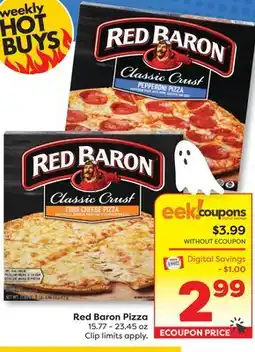 Weis Markets Red Baron Pizza offer