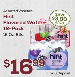 DeCicco & Sons Hint Flavored Water 12-Pack offer