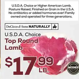 DeCicco & Sons Top Round Lamb offer