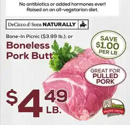 DeCicco & Sons Boneless Pork Butt offer