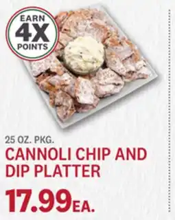 Kings Food Markets CANNOLI CHIP AND DIP PLATTER offer