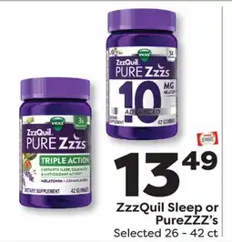 Weis Markets ZzzQuil Sleep or PureZZZ's offer