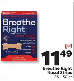 Weis Markets Breathe Right Nasal Strips offer