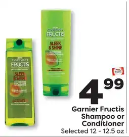 Weis Markets Garnier Fructis Shampoo or Conditioner offer