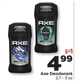 Weis Markets Axe Deodorant offer