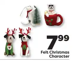Weis Markets Felt Christmas Character offer