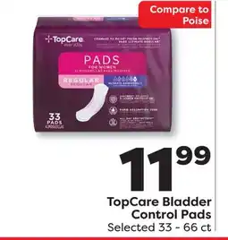 Weis Markets TopCare Bladder Control Pads offer
