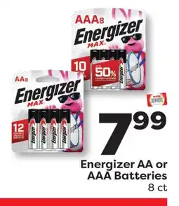 Weis Markets Energizer AA or AAA Batteries offer