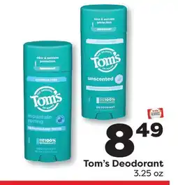 Weis Markets Tom's Deodorant offer