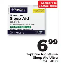 Weis Markets TopCare Nighttime Sleep Aid Ultra offer