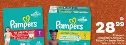 Weis Markets Pampers Swaddlers, Cruisers, Baby Dry Super Packs offer