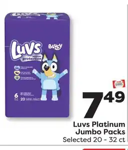 Weis Markets Luvs Platinum Jumbo Packs offer