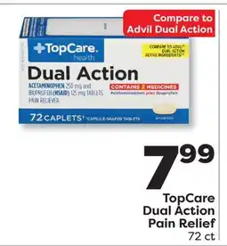 Weis Markets TopCare Dual Action Pain Relief offer