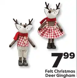 Weis Markets Felt Christmas Deer Gingham offer