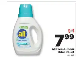 Weis Markets All Free & Clear Odor Relief offer