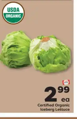Weis Markets Certified Organic Iceberg Lettuce offer