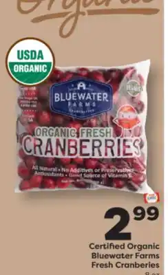 Weis Markets Certified Organic Bluewater Farms Fresh Cranberies offer