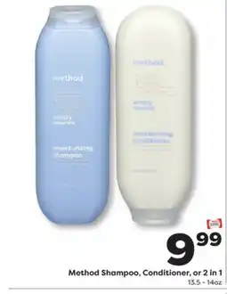 Weis Markets Method Shampoo, Conditioner, or 2 in 1 offer